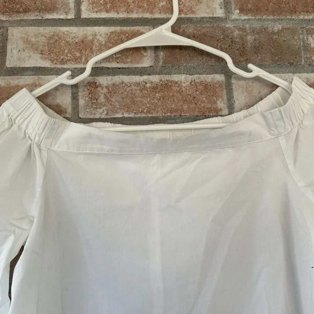 Free People White Off The Shoulder Blouse (Size XS)